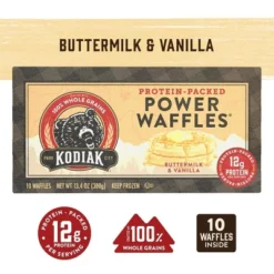 Kodiak Frozen Power Waffles Buttermilk & Vanilla -13.4oz/10ct