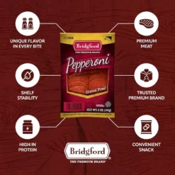 Bridgford Sliced Pepperoni 5 Oz - Ready-to-Eat Pepperoni Slices For Pizza And Sandwiches With Zero Carb Ideal For Your Keto Diets -Grocery Sales GUEST 0c2e4ba3 2487 43e2 af38 afa53f109649