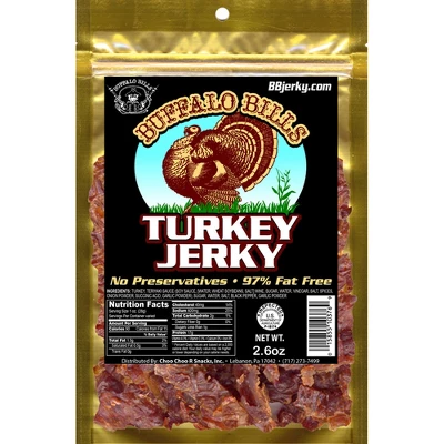 Buffalo Bills 2.6oz Turkey Jerky - Six 2.6oz Packs 3 Buffalo Bills 2.6oz Turkey Jerky - Six 2.6oz Packs