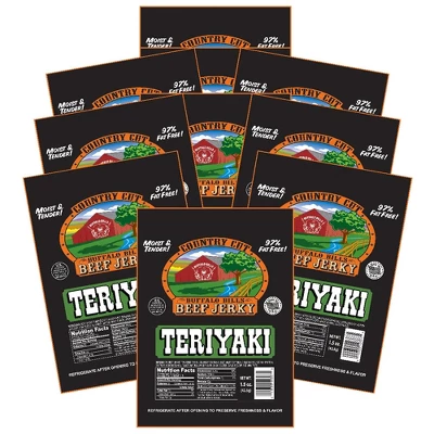 Buffalo Bills 1.5oz Teriyaki Country Cut Beef Jerky - Ten 1.5oz Packs 7 Buffalo Bills 1.5oz Teriyaki Country Cut Beef Jerky - Ten 1.5oz Packs - Image 5
