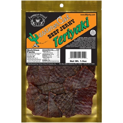 Buffalo Bills 1.5oz Western Cut Teriyaki Beef Jerky - Ten 1.5oz Packs 3 Buffalo Bills 1.5oz Western Cut Teriyaki Beef Jerky - Ten 1.5oz Packs