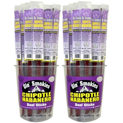 Buffalo Bills 15-ct Chipotle Habanero Ole Smokies (Beef Sticks) - Two 15-ct Tubs 7 Buffalo Bills 15-ct Chipotle Habanero Ole Smokies (Beef Sticks) - Two 15-ct Tubs - Image 5