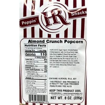 HR Poppin' Snacks 8 Oz Almond Crunch Popcorn - Pack Of 2 7 HR Poppin' Snacks 8 Oz Almond Crunch Popcorn - Pack Of 2 - Image 5