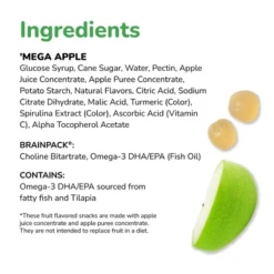 Brainiac Kids Fruit Snacks With Omega-3s Mega Apple - 12.4oz/20ct -Grocery Sales GUEST 1aa68b49 56a7 49ec 807c 737cc512d021