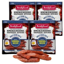 Bridgford Sweet Baby Ray’s Smokehouse Sausage Sticks Original 5 Oz - High Protein Smoked Sausage Sticks For Your Dietary Preferences -Grocery Sales GUEST 1b00ad8b 1ead 4264 a970 c4e995bd61d4