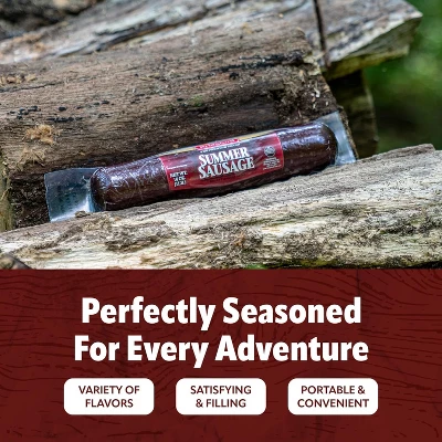 Bridgford Garlic Summer Sausage 16 Oz - Gluten-Free High Protein Garlic Infused Ready-to-Eat Summer Sausage For No-Carb Keto Diets 6 Bridgford Garlic Summer Sausage 16 Oz - Gluten-Free High Protein Garlic Infused Ready-to-Eat Summer Sausage For No-Carb Keto Diets - Image 4