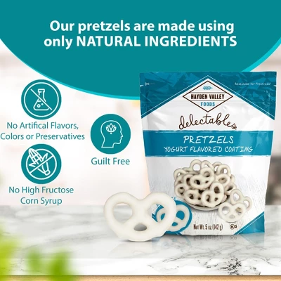 Hayden Valley Foods Vanilla Yogurt Covered Pretzels | 5 Oz Bags (Pack Of 3) | No Artificial Flavors, Preservatives Or Colors 5 Hayden Valley Foods Vanilla Yogurt Covered Pretzels | 5 Oz Bags (Pack Of 3) | No Artificial Flavors, Preservatives Or Colors - Image 3