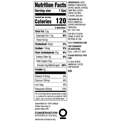 Starbucks Salted Caramel Cream Cold Brew Premium Coffee Drink - 11 Fl Oz Can 5 Starbucks Salted Caramel Cream Cold Brew Premium Coffee Drink - 11 Fl Oz Can - Image 3