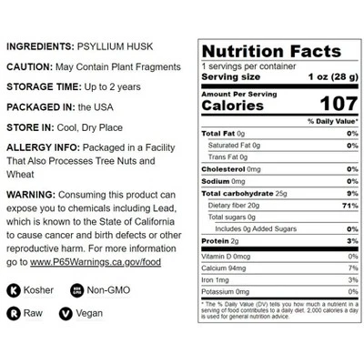 Psyllium Husk Powder - By Food To Live 5 Psyllium Husk Powder - By Food To Live - Image 3