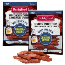Bridgford Sweet Baby Ray’s Smokehouse Sausage Sticks Original 5 Oz - High Protein Smoked Sausage Sticks For Your Dietary Preferences -Grocery Sales GUEST 2d85698c bf1f 4356 b3f5 ff395b22fb31