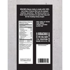 Wild Bill's Hickory Smoked Bacon Jerky 3oz Packs 3-ct