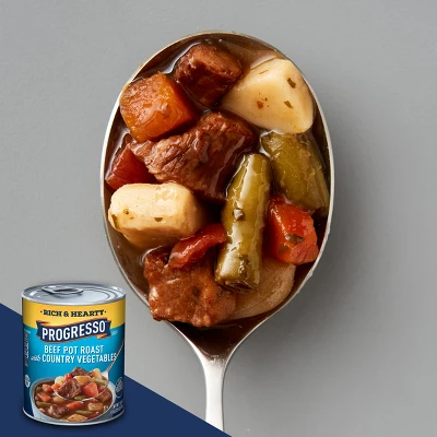 Progresso Gluten Free Rich & Hearty Beef Pot Roast With Country Vegetables Soup - 18.5oz 4 Progresso Gluten Free Rich & Hearty Beef Pot Roast With Country Vegetables Soup - 18.5oz - Image 2