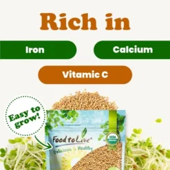 Organic Clover Sprouting Seeds - By Food To Live -Grocery Sales GUEST 3b3b4e53 9910 4a96 8340 7cfcd1b9a5c4