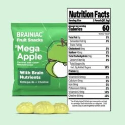 Brainiac Kids Fruit Snacks With Omega-3s Mega Apple - 12.4oz/20ct -Grocery Sales GUEST 3f010ff0 d755 45d7 ace7 761a6ead240a