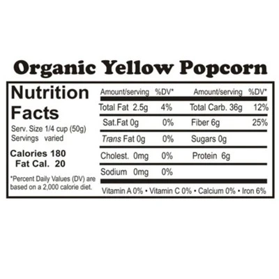 Grain Place Foods 5 Lb Non-GMO Organic Yellow Popcorn Kernels 4 Grain Place Foods 5 Lb Non-GMO Organic Yellow Popcorn Kernels - Image 2