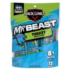 Jack Link's MrBeast Mini Turkey Sticks - 6oz/12ct -Grocery Sales GUEST 441290c3 bf04 43f3 b209 383f376a6287
