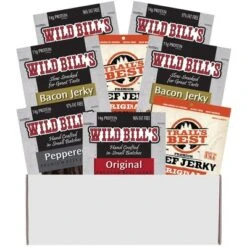 Wild Bill's Multi-Brand 8-Piece Jerky Sampler Box (8 Assorted Packs Of Beef Jerky And Bacon Jerky) -Grocery Sales GUEST 45866213 b44f 48f6 9e11 38ee2c96886f