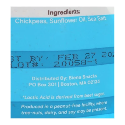 Biena Chickpea Snacks - Sea Salt - Case Of 8 - 5 Oz 4 Biena Chickpea Snacks - Sea Salt - Case Of 8 - 5 Oz - Image 2
