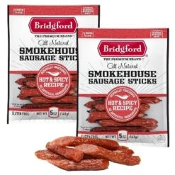 Bridgford Smokehouse Sausage Sticks Hot & Spicy 5 Oz - Gluten Free High Protein Smoked Sausage Sticks For Many Dietary Preferences -Grocery Sales GUEST 47e47fea 3d50 4a82 acf0 b2f309844786