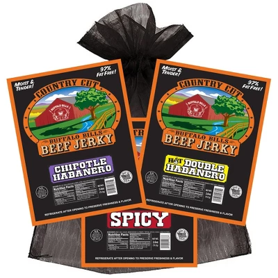 Buffalo Bills 3-Piece Hot & Spicy Country Cut Beef Jerky Sampler (3 Assorted 2.6oz Jerky Packs) 8 Buffalo Bills 3-Piece Hot & Spicy Country Cut Beef Jerky Sampler (3 Assorted 2.6oz Jerky Packs) - Image 6