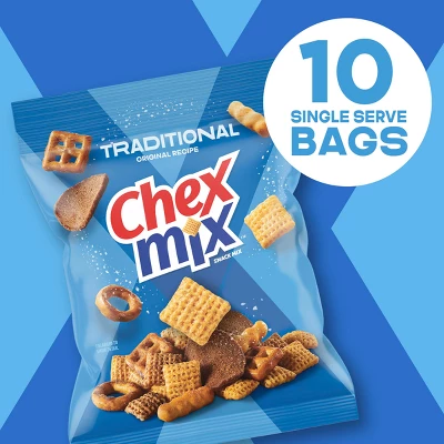Chex Mix Traditional Snack Mix Bags - 17.5oz/10ct 4 Chex Mix Traditional Snack Mix Bags - 17.5oz/10ct - Image 2