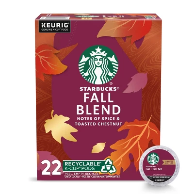 Starbucks Fall Blend Medium Roast Keurig K-Cup Coffee Pods - 22ct 11 Starbucks Fall Blend Medium Roast Keurig K-Cup Coffee Pods - 22ct - Image 9