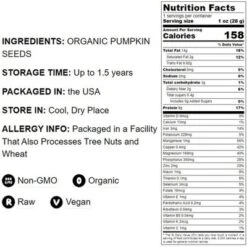 Organic Raw Pumpkin Seeds In Shell - By Food To Live -Grocery Sales GUEST 4ed4ddf1 e842 4c0d 828e b1b37418efd5