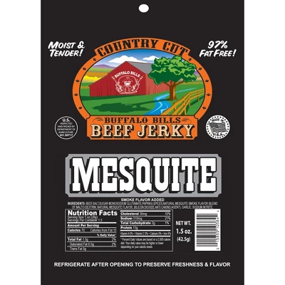Buffalo Bills 1.5oz Mesquite Country Cut Beef Jerky - Ten 1.5oz Packs 3 Buffalo Bills 1.5oz Mesquite Country Cut Beef Jerky - Ten 1.5oz Packs