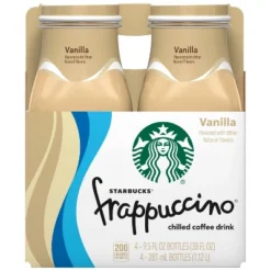Starbucks Frappuccino Vanilla Coffee Drink - 4pk/9.5 Fl Oz Glass Bottles