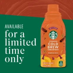 Starbucks Pumpkin Spice Flavored Cold Brew Concentrate, Multi-Serve, Naturally Flavored - 32 Fl Oz -Grocery Sales GUEST 61ad3013 245e 4443 8693 b4876ddad5a6
