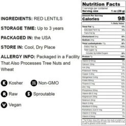 Red Lentils Whole - By Food To Live -Grocery Sales GUEST 6836a588 1db2 40c6 afad 0bdf6b3ca9f1