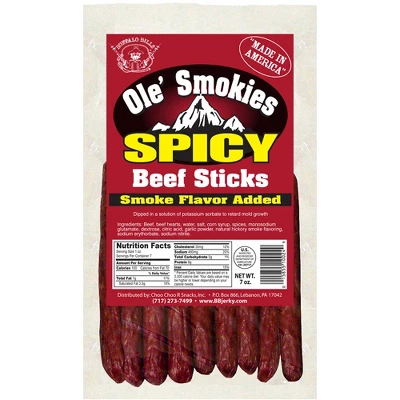 Buffalo Bills 7oz Spicy Ole Smokies (Beef Sticks) - Four 7oz Packs 3 Buffalo Bills 7oz Spicy Ole Smokies (Beef Sticks) - Four 7oz Packs