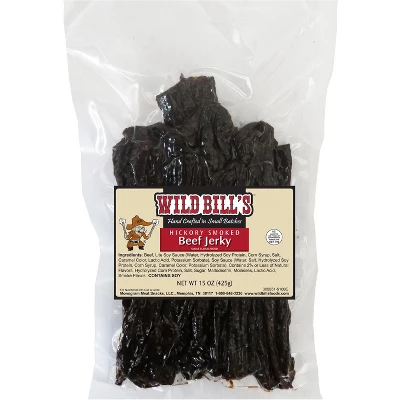 Wild Bill's Original Hickory Smoked Beef Jerky Strips, 15-Ounce (Varied Size Strips) 6 Wild Bill's Original Hickory Smoked Beef Jerky Strips, 15-Ounce (Varied Size Strips) - Image 4