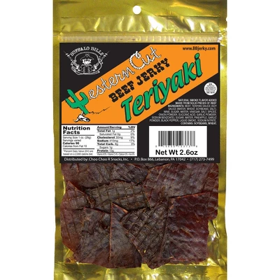 Buffalo Bills 2.6oz Western Cut Teriyaki Beef Jerky - Six 2.6oz Packs 3 Buffalo Bills 2.6oz Western Cut Teriyaki Beef Jerky - Six 2.6oz Packs