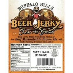 Buffalo Bills 12.5oz Premium Beer Beef Jerky Strips (25 Jerky Strips Marinated In Honey Brown Ale)