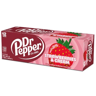 Dr Pepper Strawberries & Cream Soda - 12pk/12 Fl Oz Cans 10 Dr Pepper Strawberries & Cream Soda - 12pk/12 Fl Oz Cans - Image 8