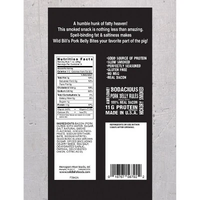 Wild Bill's Pork Belly Bites 3oz Pack 3-ct 3 Wild Bill's Pork Belly Bites 3oz Pack 3-ct