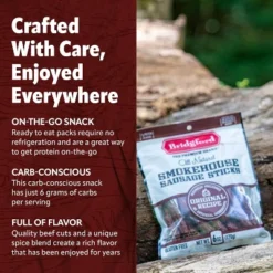 Bridgford Sweet Baby Ray’s Smokehouse Sausage Sticks Original 5 Oz - High Protein Smoked Sausage Sticks For Your Dietary Preferences -Grocery Sales GUEST 86b6ccae 3ef6 4814 8228 bfb05fc4f466