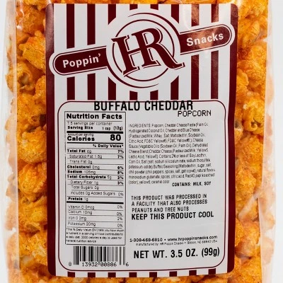 HR Poppin' Snacks 3.5 Oz Buffalo Cheddar Popcorn - Pack Of 2 7 HR Poppin' Snacks 3.5 Oz Buffalo Cheddar Popcorn - Pack Of 2 - Image 5
