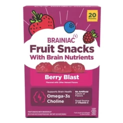 Brainiac Kids Fruit Snacks With Omega-3s Berry Blast - 12.4oz/20ct -Grocery Sales GUEST 8efd8532 5f8e 446e 8064 589f92945b40