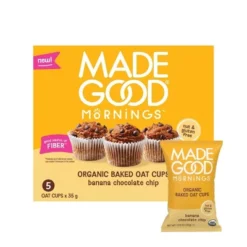 MadeGood Snack Bars Banana Chocolate Chip Oat Cups - 1.23oz/5ct -Grocery Sales GUEST 91a89be5 574b 46e0 b3ca 5fb80db7dfe3