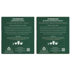 Starbucks By Nespresso Vertuo Line Espresso And Blonde Roast Dual Pack Coffee Pods - 20ct