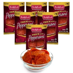 Bridgford Thick Sliced Pepperoni 5 Oz - Thick Pepperoni Slices For Pizza And Sandwiches With Zero Carb Ideal For Your Keto Diets -Grocery Sales GUEST 991505fa 1411 4d64 8d4c 407ad6448be8