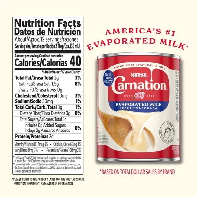 Nestle Carnation Evaporated Milk for Pumpkin Pie And Cooking - 12 Fl Oz 9 Nestle Carnation Evaporated Milk for Pumpkin Pie And Cooking - 12 Fl Oz - Image 7