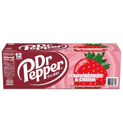 Dr Pepper Strawberries & Cream Soda - 12pk/12 Fl Oz Cans 11 Dr Pepper Strawberries & Cream Soda - 12pk/12 Fl Oz Cans - Image 9