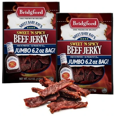 Bridgford Sweet Baby Ray’s Beef Jerky Sweet N Spicy 6.2 Oz - Ready-to-Eat High Protein Sweetened Spicy Beef Jerky For On-the-Go Snacking 10 Bridgford Sweet Baby Ray’s Beef Jerky Sweet N Spicy 6.2 Oz - Ready-to-Eat High Protein Sweetened Spicy Beef Jerky For On-the-Go Snacking - Image 8
