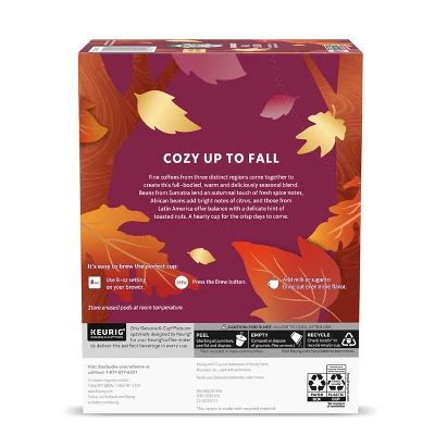Starbucks Fall Blend Medium Roast Keurig K-Cup Coffee Pods - 22ct 10 Starbucks Fall Blend Medium Roast Keurig K-Cup Coffee Pods - 22ct - Image 8