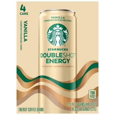 Starbucks Doubleshot Energy Vanilla - 4pk/11 Fl Oz Cans 3 Starbucks Doubleshot Energy Vanilla - 4pk/11 Fl Oz Cans