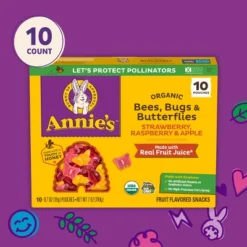 Annie's Organic Bees, Bugs & Butterflies Strawberry, Raspberry & Apple Fruit Snacks - 7oz/10ct -Grocery Sales GUEST b69b042a 674a 4145 8fc2 f1cf3a3cf249