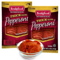 Bridgford Thick Sliced Pepperoni 5 Oz - Thick Pepperoni Slices For Pizza And Sandwiches With Zero Carb Ideal For Your Keto Diets -Grocery Sales GUEST c1f19872 f353 490e bf63 032c11ce9511
